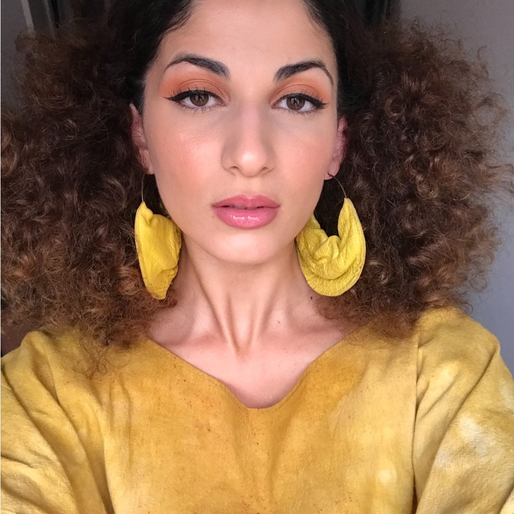 Handmade Leather African Bold Earrings